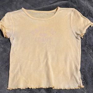 Women’s Yellow tee- American eagle, size S